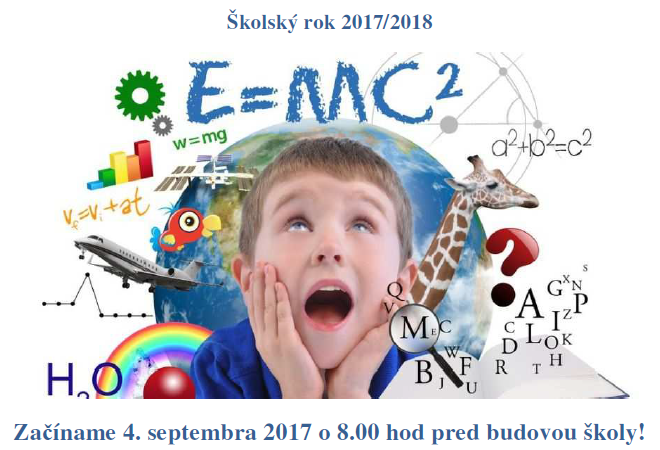 Začiatok školského roka 2017/2018